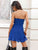 Ruffled Slit Sweetheart Neck Dress