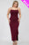 Plus Size Crisscross Back Split Thigh Maxi Dress